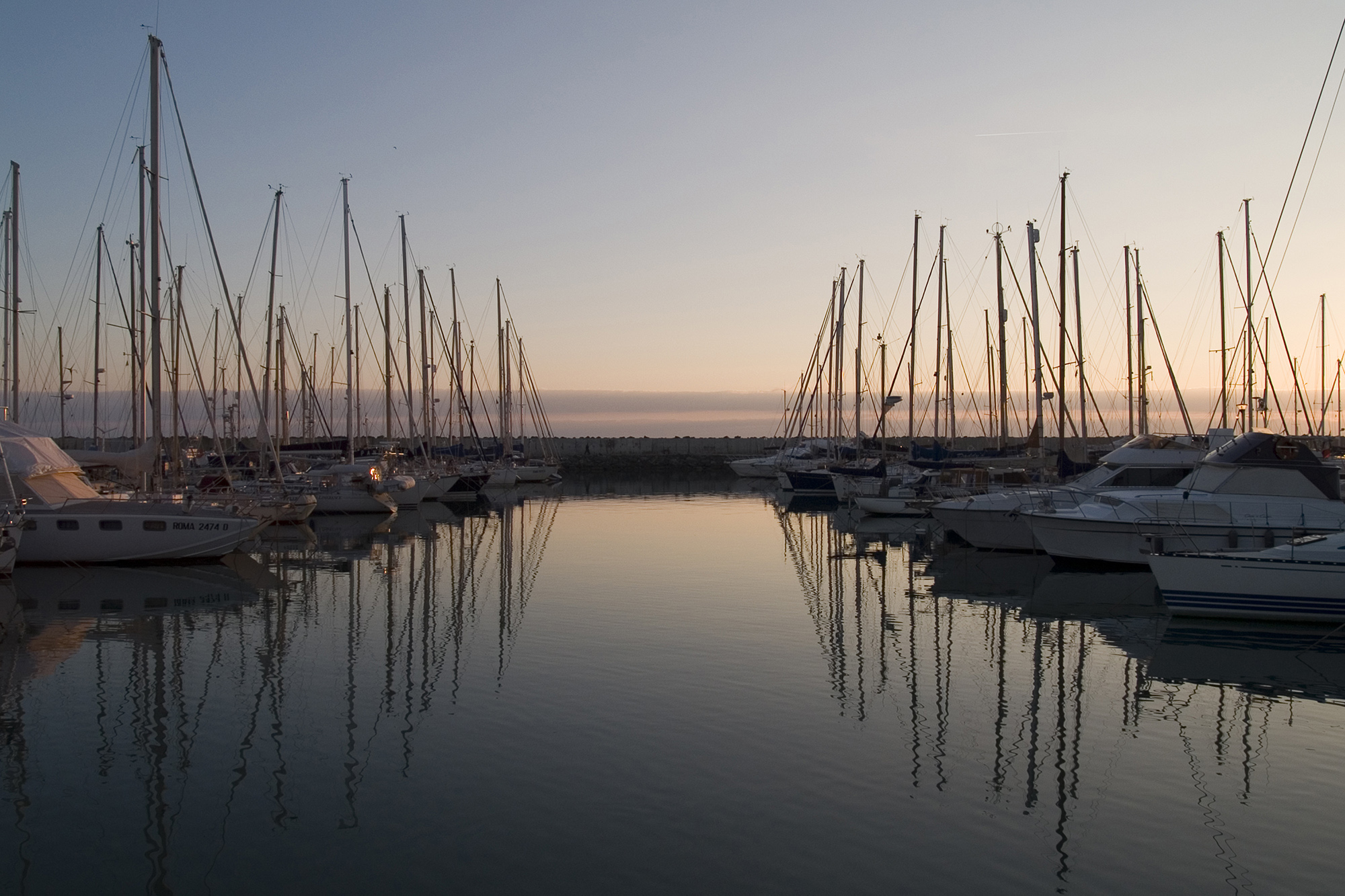 Foto del porto di Ostia, prima del fotoritocco per la rivista Foto Cult.